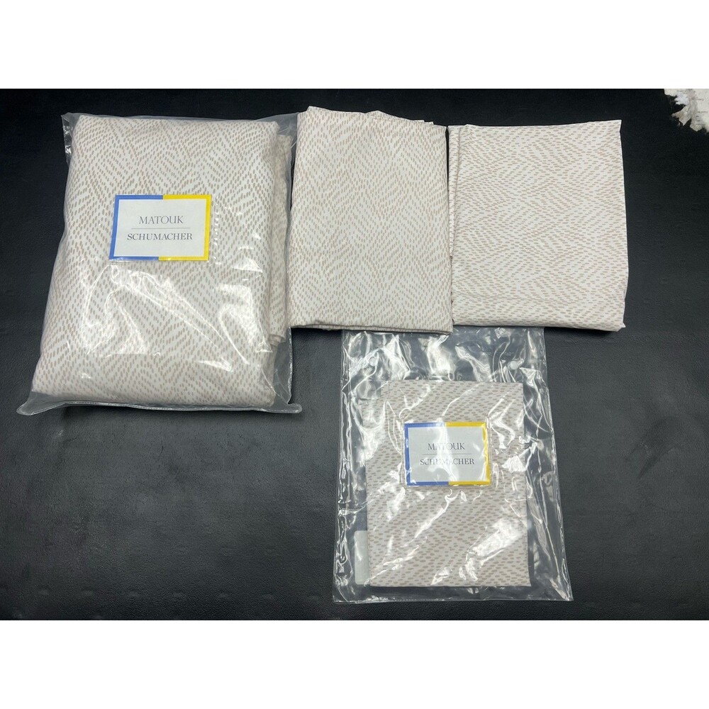 Matouk Schumacher Duma Diamond FULL/QUEEN Duvet Cover +2 Standard Shams +Boudoir